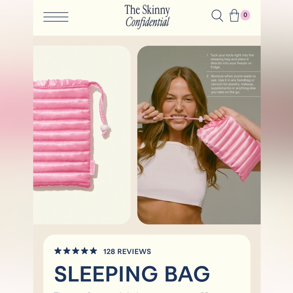 The Skinny Confidential sleeping bag BRAND NEW